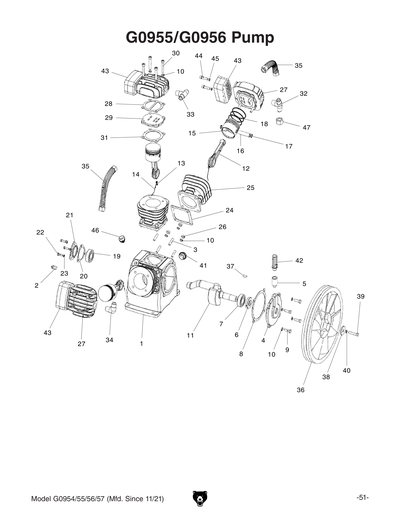 Part Diagram for G0957