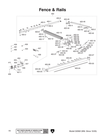 Part Diagram for G0962
