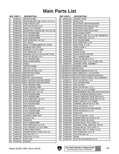 Part Diagram for G0967