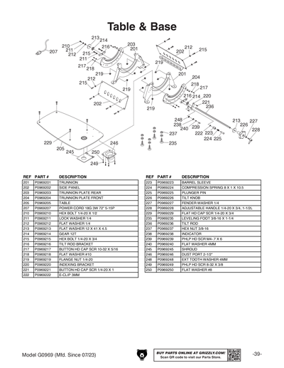 Part Diagram for G0969