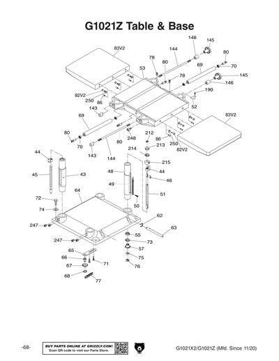 Part Diagram for G1021X2