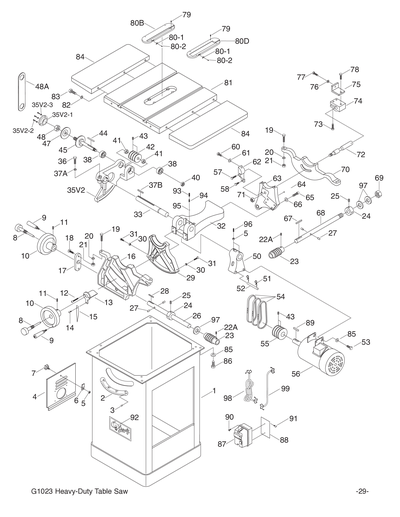Part Diagram for G1023