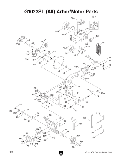 Part Diagram for G1023SLX