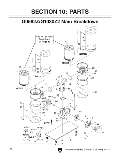 Part Diagram for G1030Z2