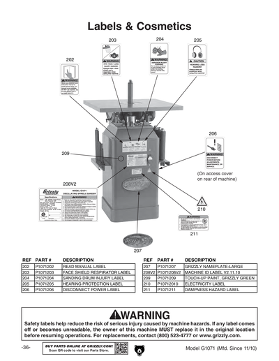 Part Diagram for G1071