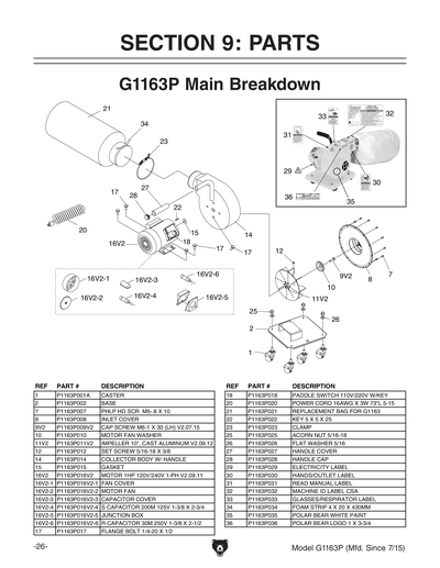 Part Diagram for G1163P