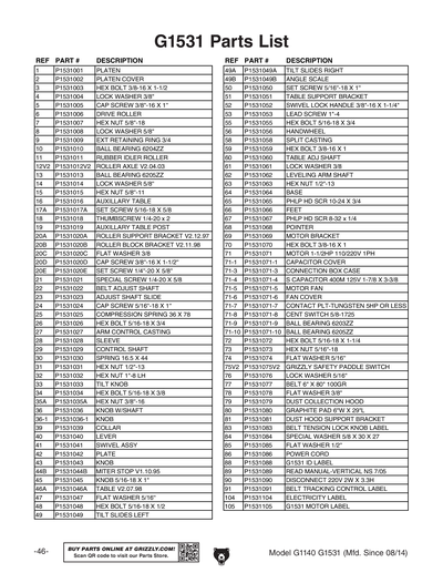 Part Diagram for G1531