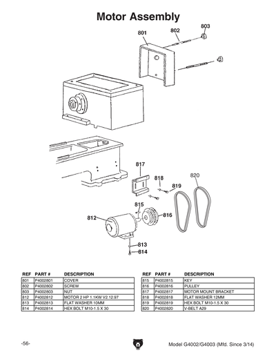 Part Diagram for G4002