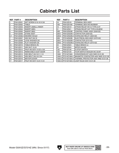 Part Diagram for G5912Z