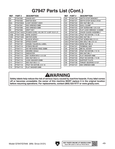 Part Diagram for G7948