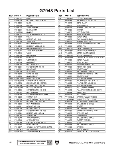 Part Diagram for G7948