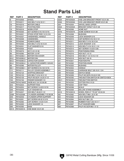 Part Diagram for G9742