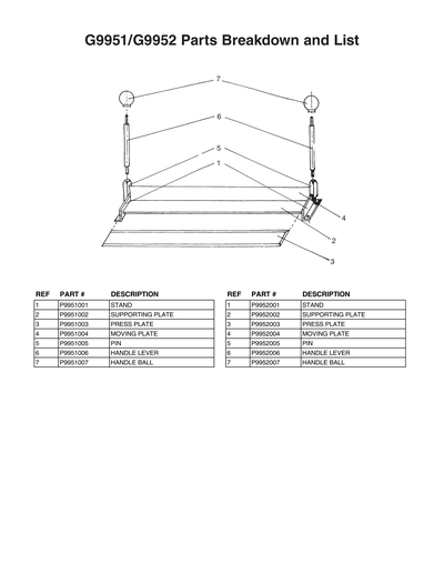 Part Diagram for G9951