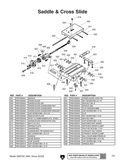 Part Diagram for G9972Z