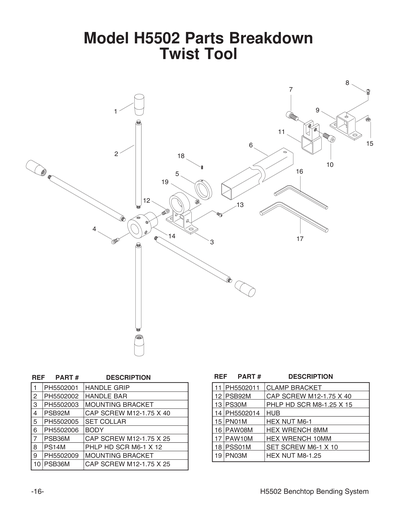 Part Diagram for H5502