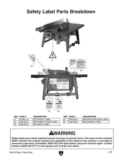 Part Diagram for H8145