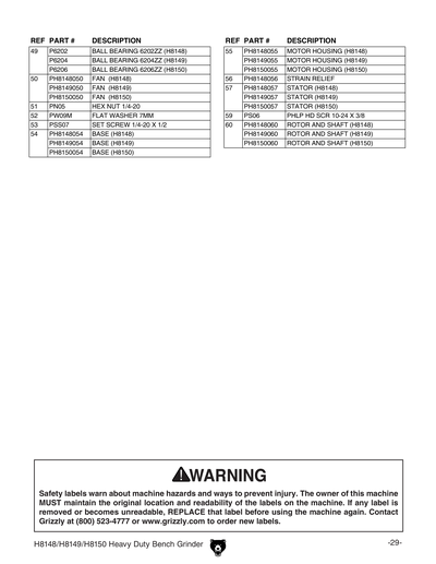 Part Diagram for H8149