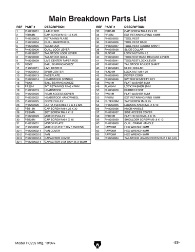 Part Diagram for H8259