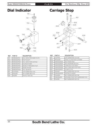 Part Diagram for SB1038F