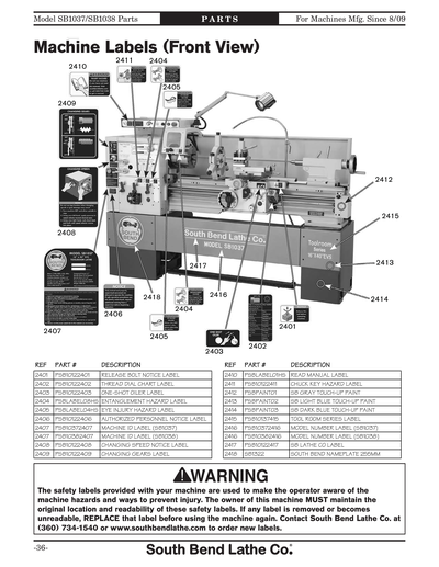 Part Diagram for SB1038F