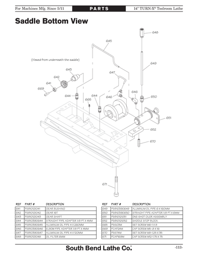 Part Diagram for SB1039F
