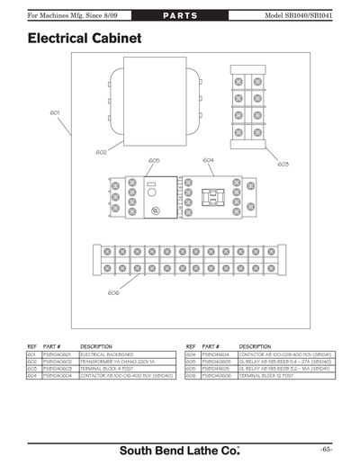 Part Diagram for SB1040