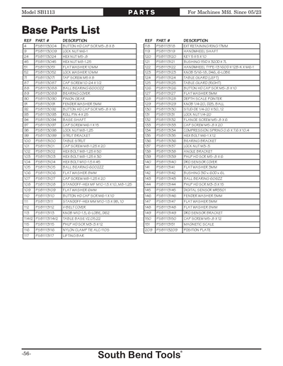 Part Diagram for SB1113