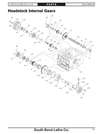 Part Diagram for SB1114F