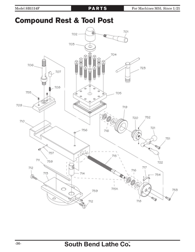 Part Diagram for SB1114F