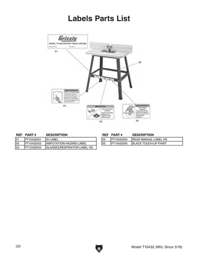 Part Diagram for T10432
