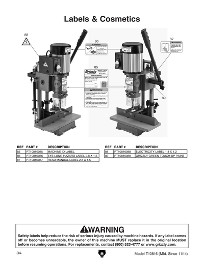 Part Diagram for T10816