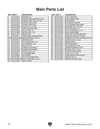 Part Diagram for T27313