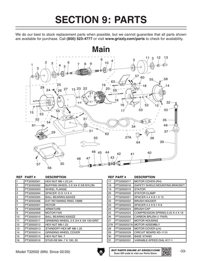 Part Diagram for T32002