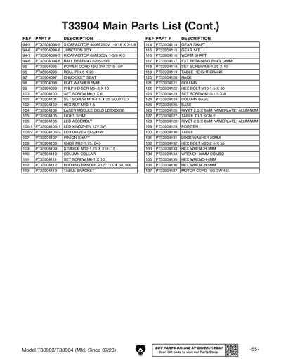 Part Diagram for T33903