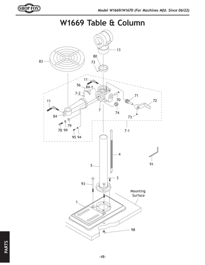 Part Diagram for W1670