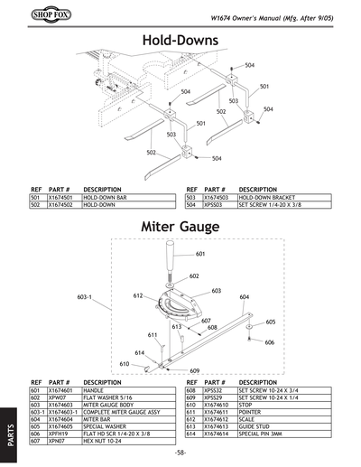 Part Diagram for W1674
