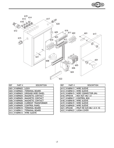 Parts for W1689 5 HP 15
