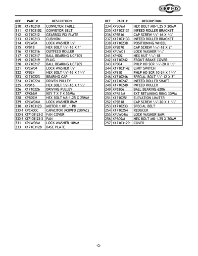 Part Diagram for W1710