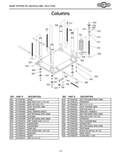 Part Diagram for W1754H