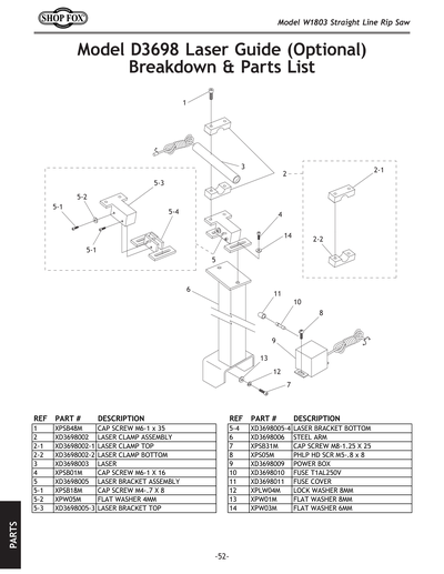 Part Diagram for W1803