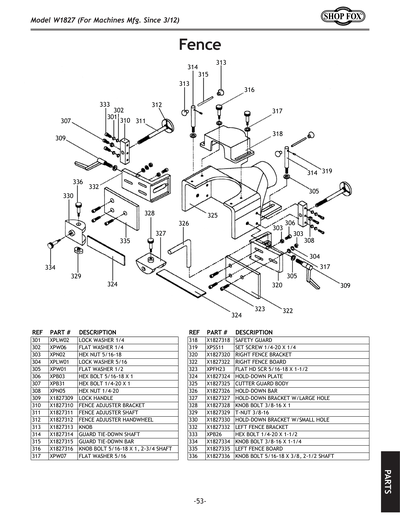 Part Diagram for W1827