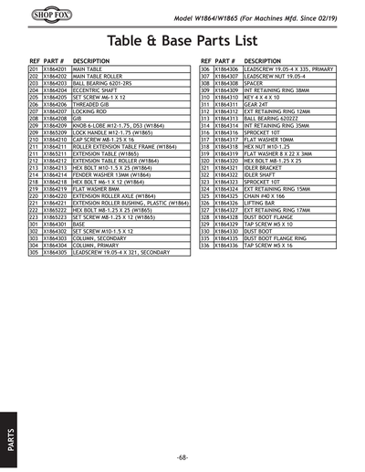 Part Diagram for W1865