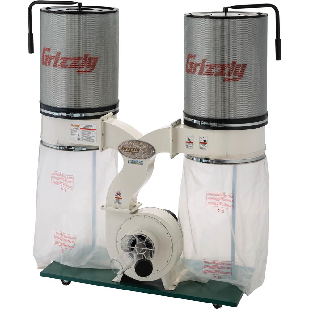 SSI コップススーパーサチュレイテッドプログラム SSPS-V2システム③ Grizzly G0562ZP - 3 HP Double Canister Dust Collector w/ Aluminum