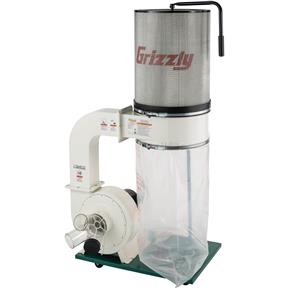 Grizzly G0548ZP 2 HP Canister Dust Collector with Aluminum Impeller