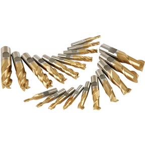 Grizzly G9760 - HSS TiN Coated 2 and 4 Flute End Mills, 20