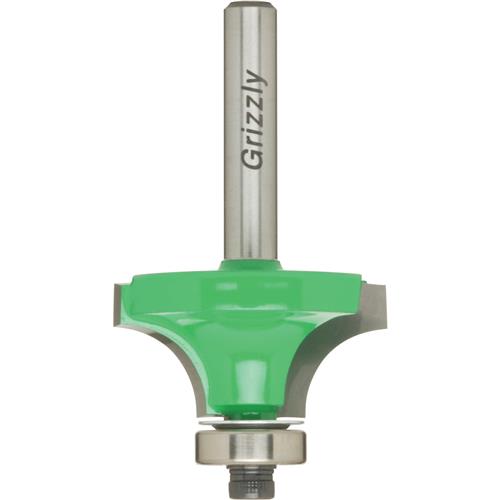 Image for Grizzly C1718 - 3/8"r Anti-Kickback Roundover Bit, 1/4" Shank