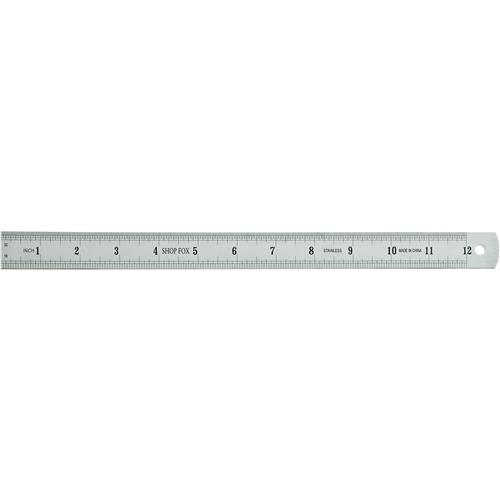 Image for Shop Fox D2828 - 12" Stainless Steel Ruler