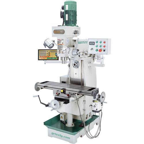 Image for Grizzly G0757Z - 9" x 39" 3 HP Variable-Speed Horizontal/Vertical Mill with DRO