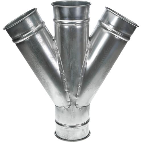 Image for US Duct G7356 - 6" to 6" x 6" x 6" Industrial Dust Collection Double Branch