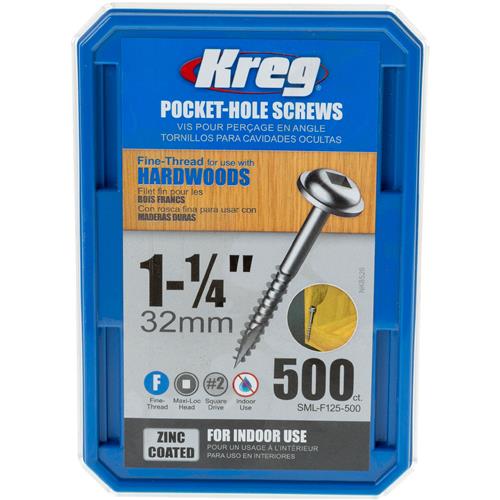 Image for Kreg H7484 - #7 x 1-1/4" Fine Washer-Head Screws, 500 pc.